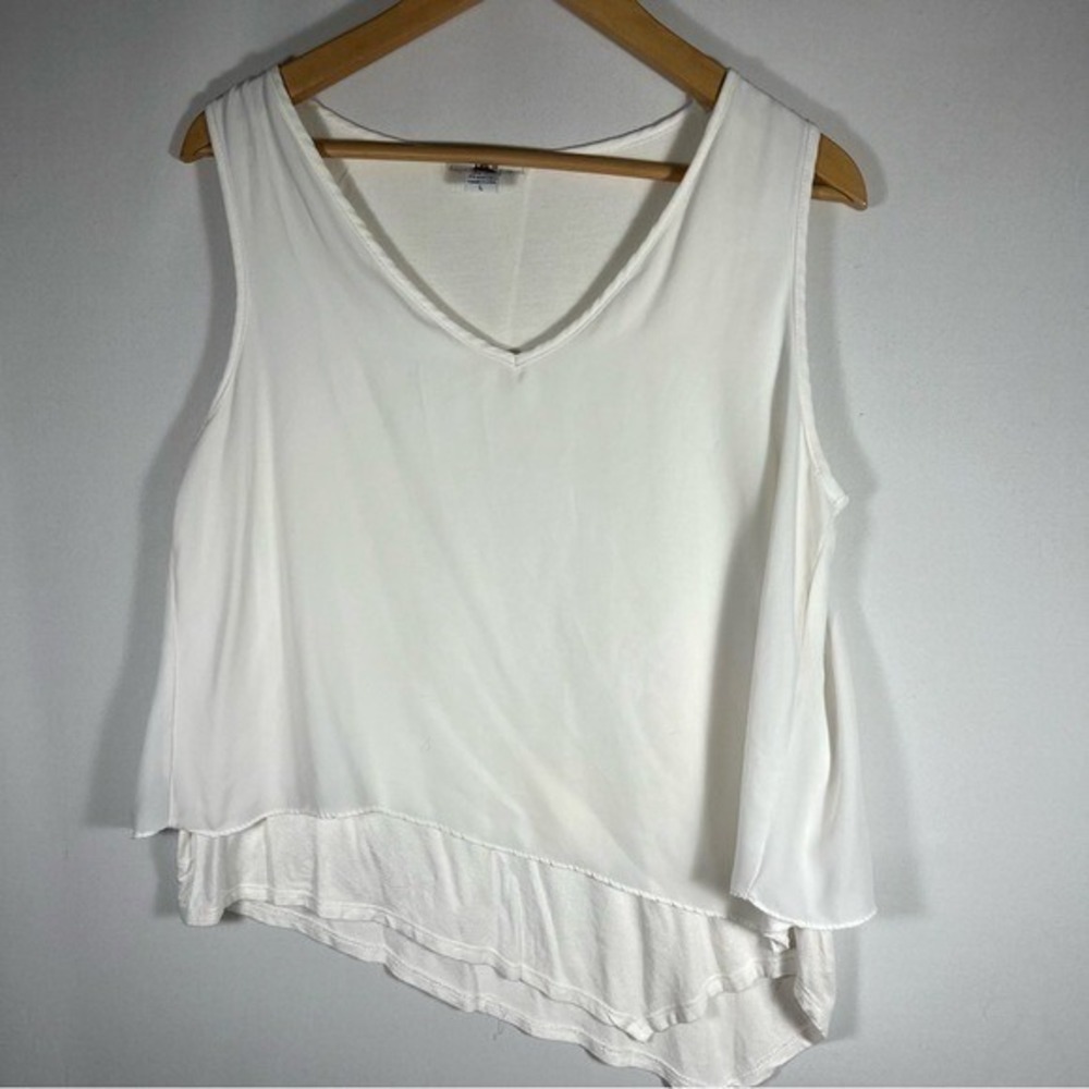Bar III Asymmetric Layered Tank Top - Size Large